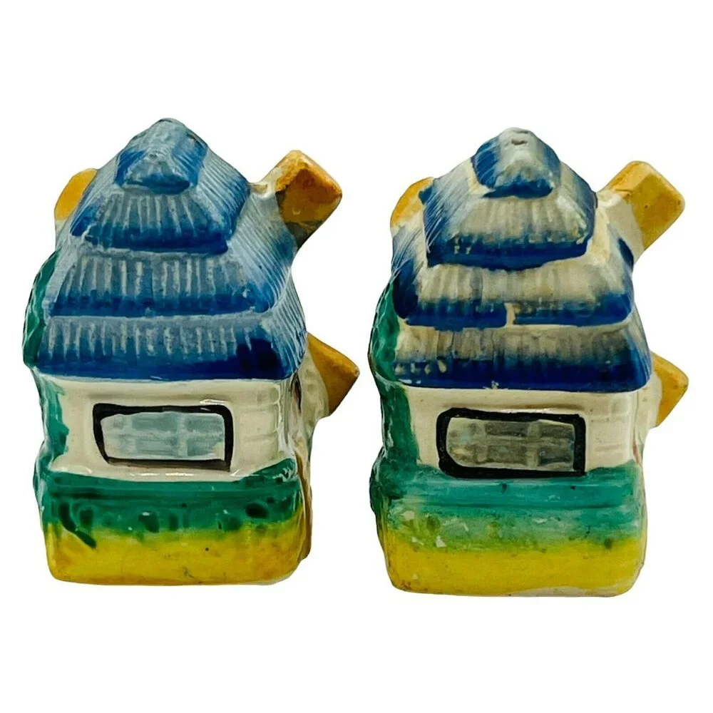 Vintage Windmill Salt Pepper‎ Shaker Japan Ceramic 3 inch